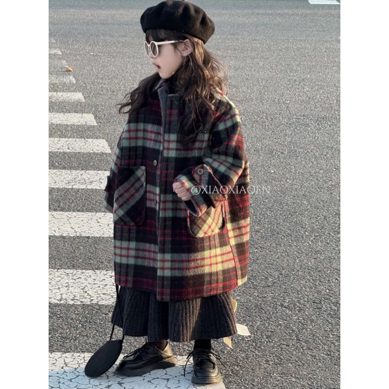 Baby Clothing High End - ملابس الأطفال الكورية الفتيات معطف الصوف