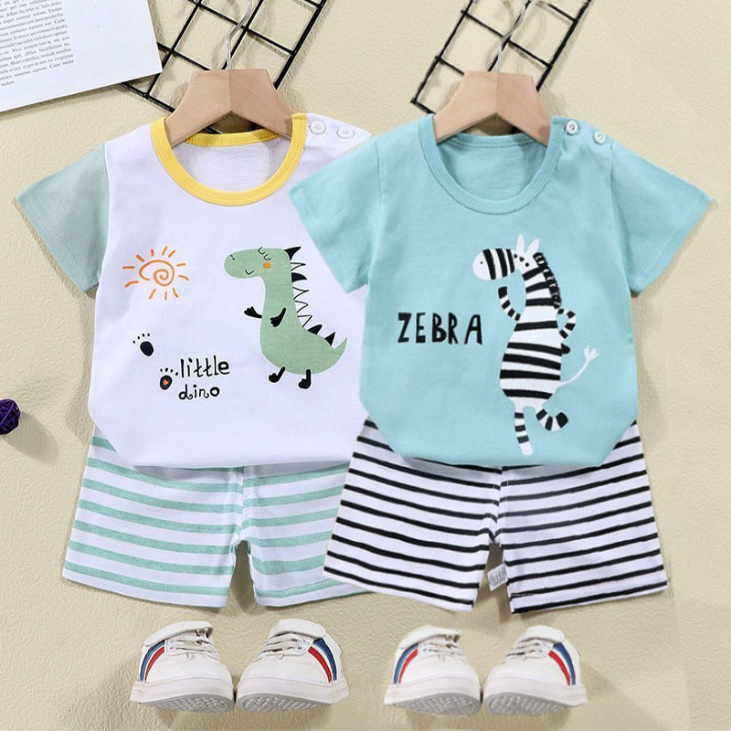 Baby Clothing Dividers - القطن تيز + السراويل 2 قطعة