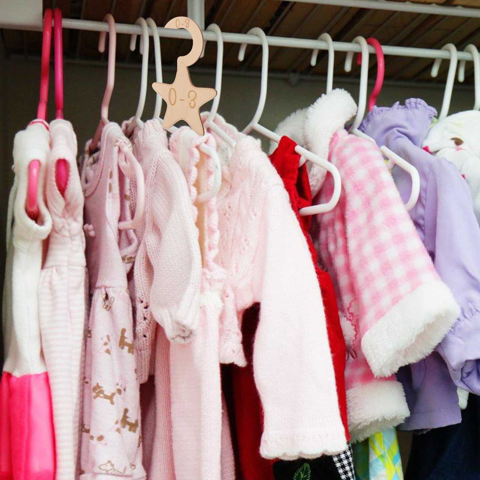 7 قطع فواصل خشبية لخزانة ملابس - مراجعة Baby Clothing Dividers وسعره
