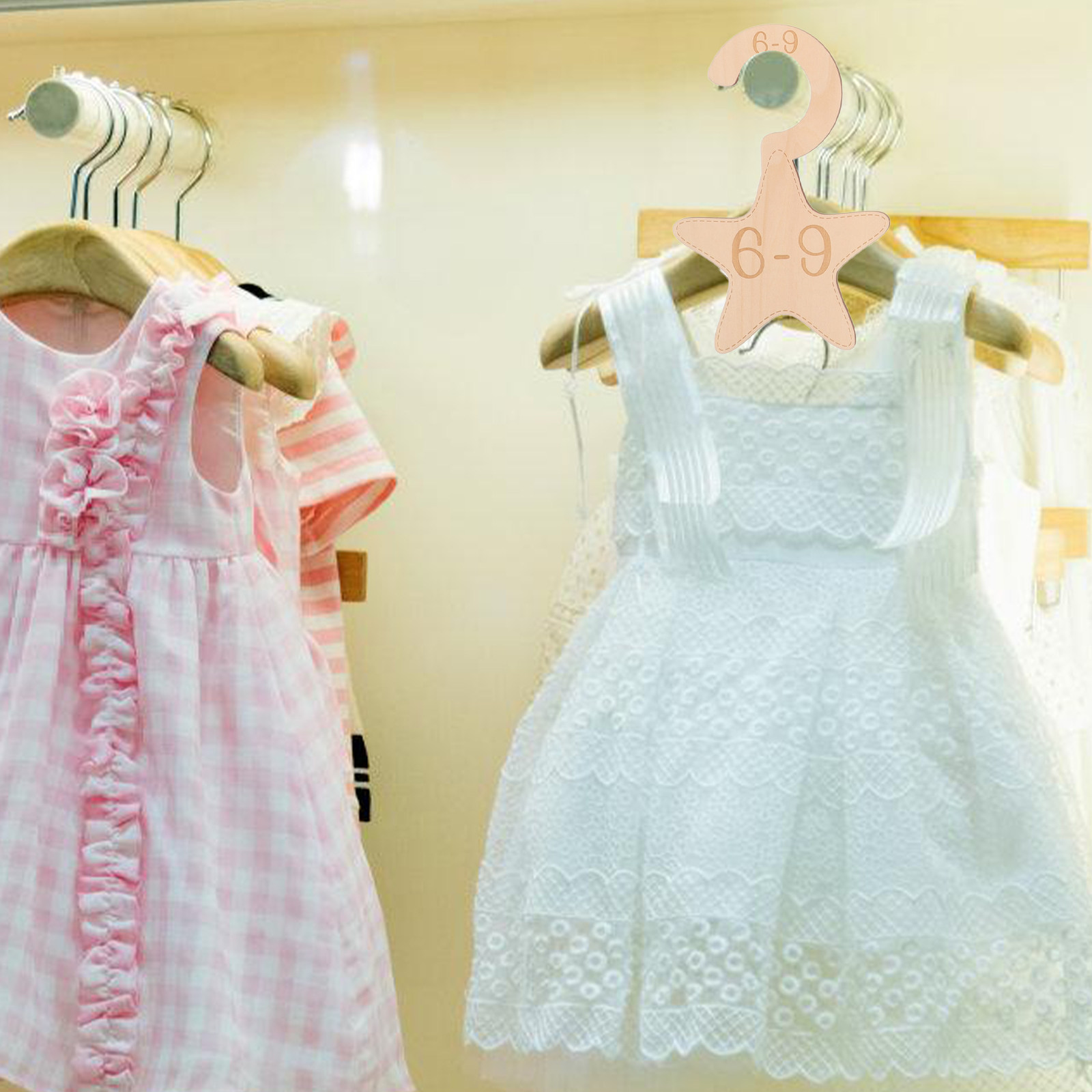 7 قطع فواصل خشبية لخزانة ملابس - مراجعة Baby Clothing Dividers وسعره