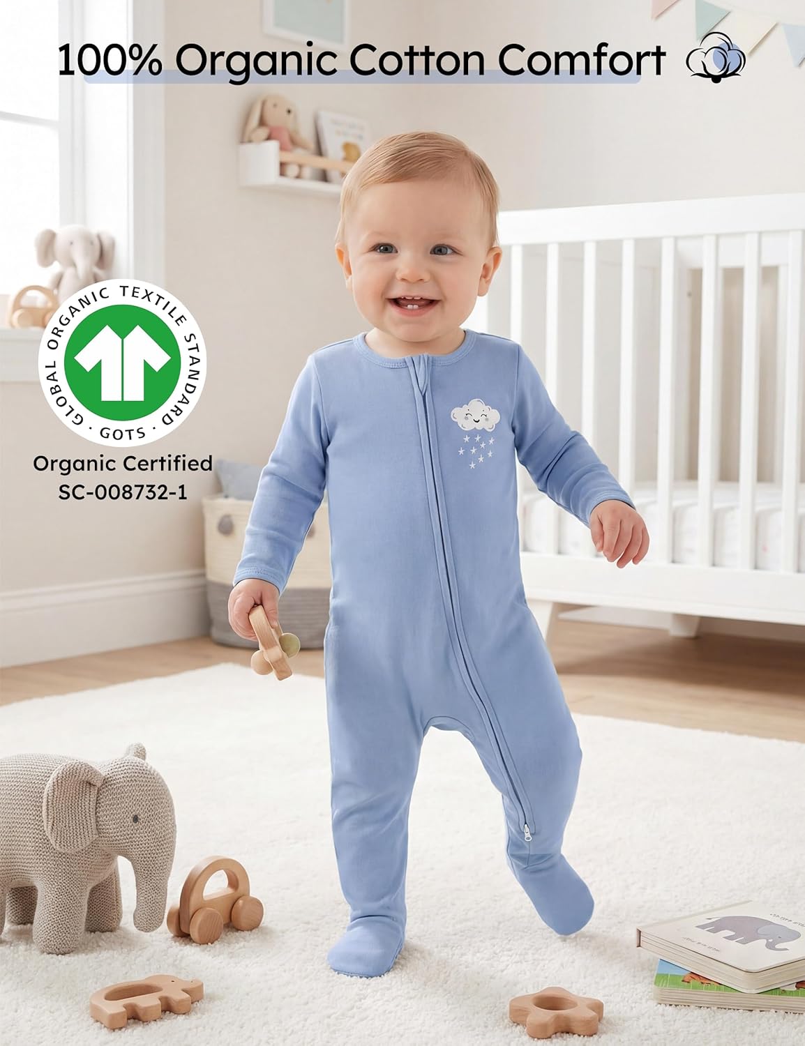 بيجامات أطفال من القطن العضوي  - مراجعة Baby Clothing Organic وسعره