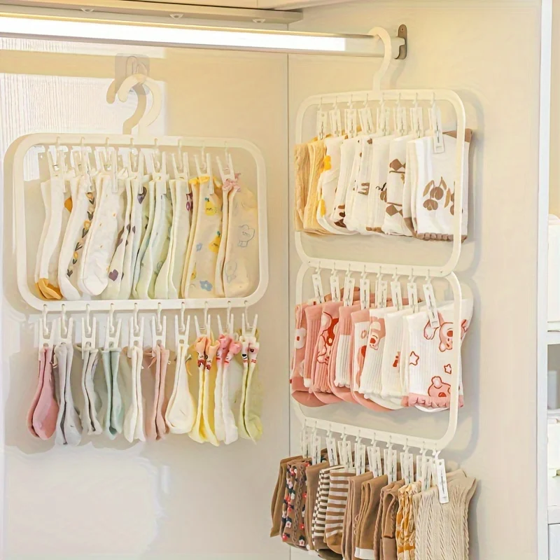 رف تجفيف جوارب الأطفال حديثي ا - مراجعة Baby Clothing Hanging Rack وسعره